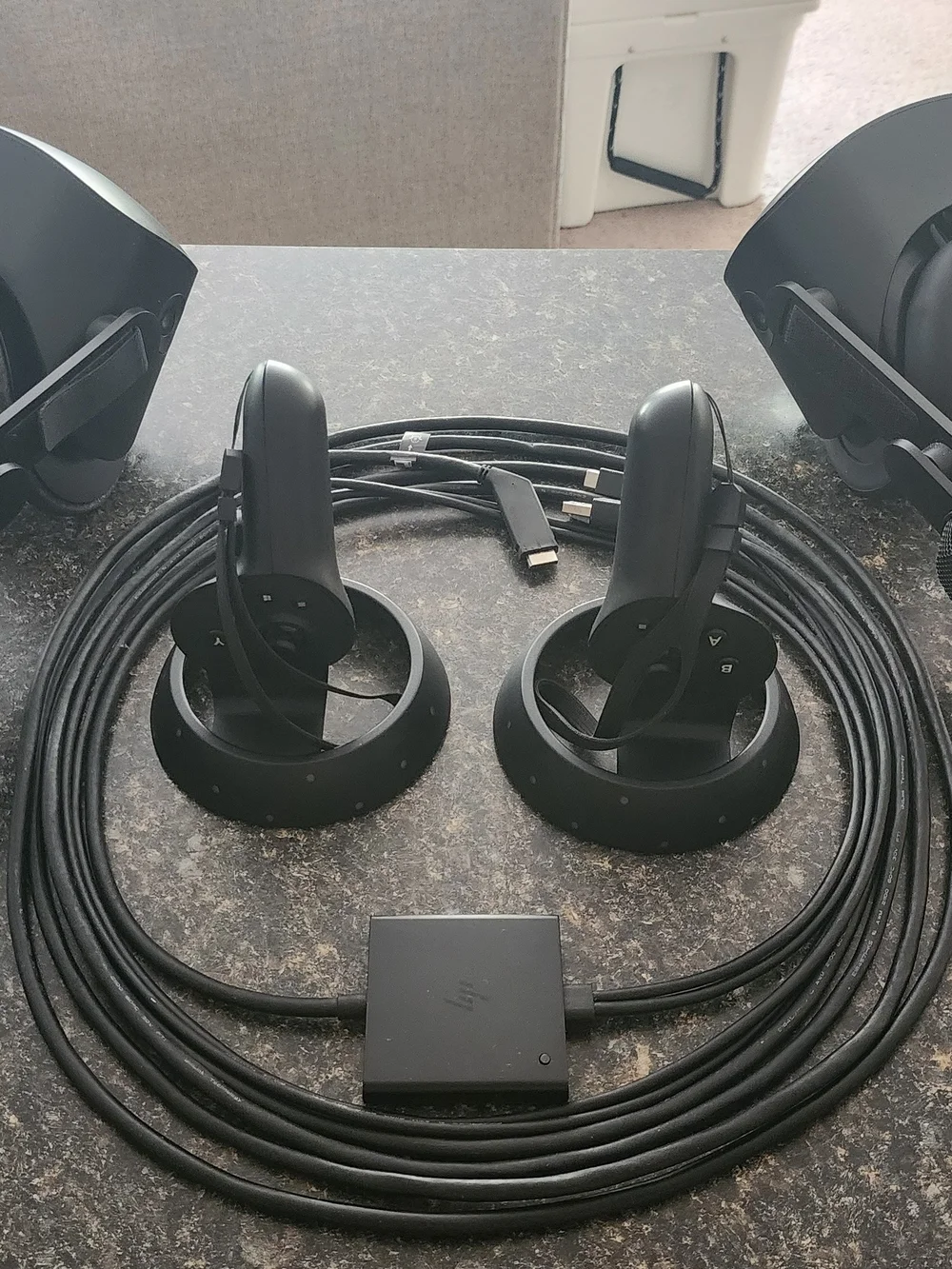 TWO Microsoft HP REVERB G2 V2 W/ Motion Controllers and Cables